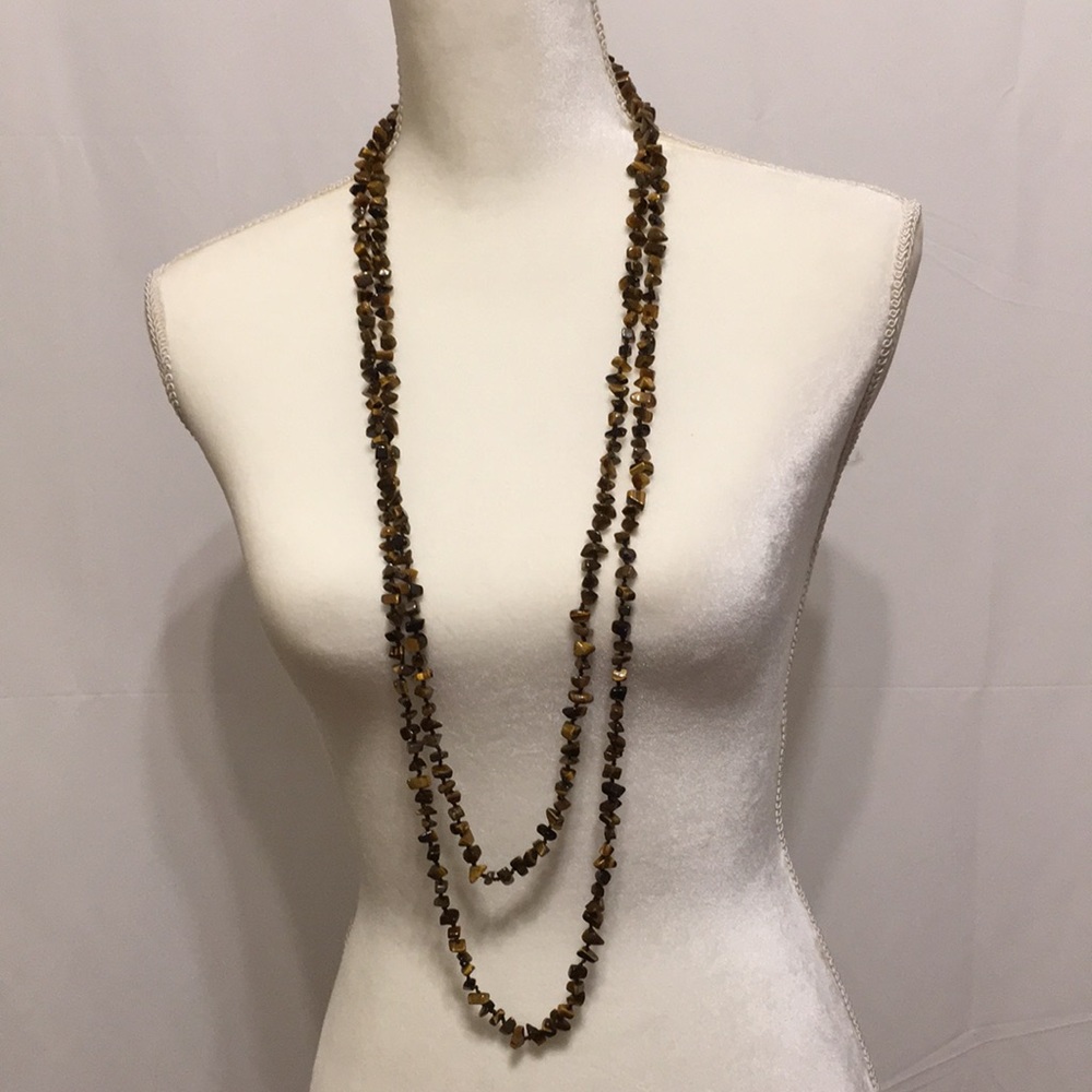 GEMS EN VOGUE TIGERS EYE STONES BEADED NECKLACE